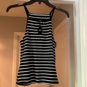 Aeropostale band and white striped tank top-size M